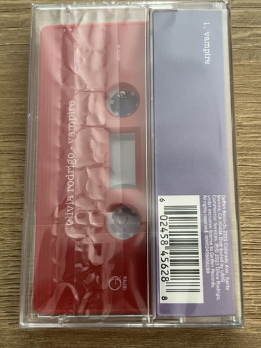 Olivia Rodrigo-Limited Edition Blood Red ''Vampire'' Cassette Single Tape - Picture 3 of 3