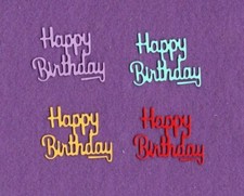 HAPPY BIRTHDAY  12 die cuts scrapbook cards
