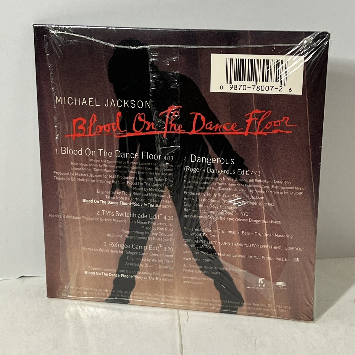Michael Jackson Blood on the Dance Floor Cd Single Like New