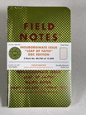 Field Notes Memo Books Insubordinate Edition Leap of Faith DDC-054 - NEW Sealed