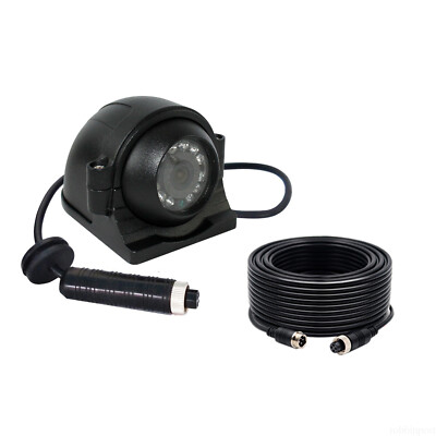 4Pin Heavy Duty CCD IR Side Rear View Camera+ 5m Cable For Caravan Truck 12V/24V