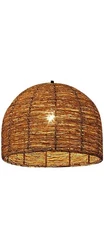 Cncest 34cm Natural color Wicker rattan pendant light