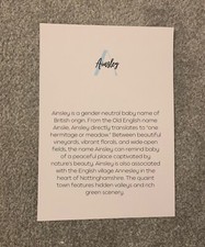 Personalised Name Print And Meaning A4 Card Unframed