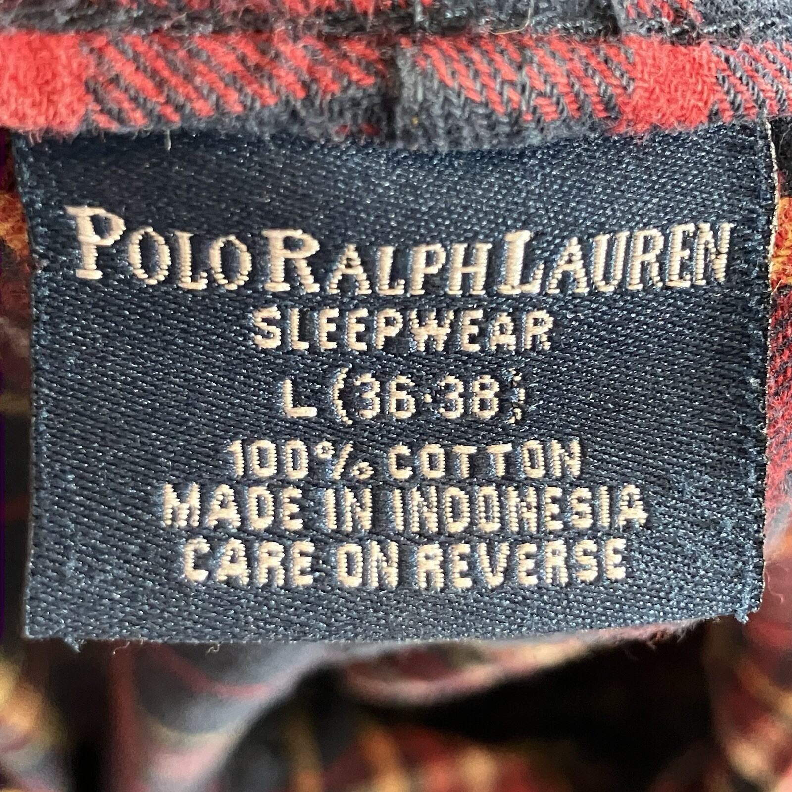 Polo Ralph Lauren Sleep Pants Mens Large Plaid Drawstring Waist Cotton Logo thumbnail 9