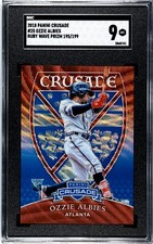 2018 Panini Crusade #25 Ozzie Albies RUBY WAVE PRIZM /199 SGC 9 MINT RC