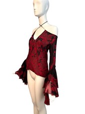 Alexander McQueen Silk 2002 'Dance of the Twisted Bull' top– NEW OLD STOCK