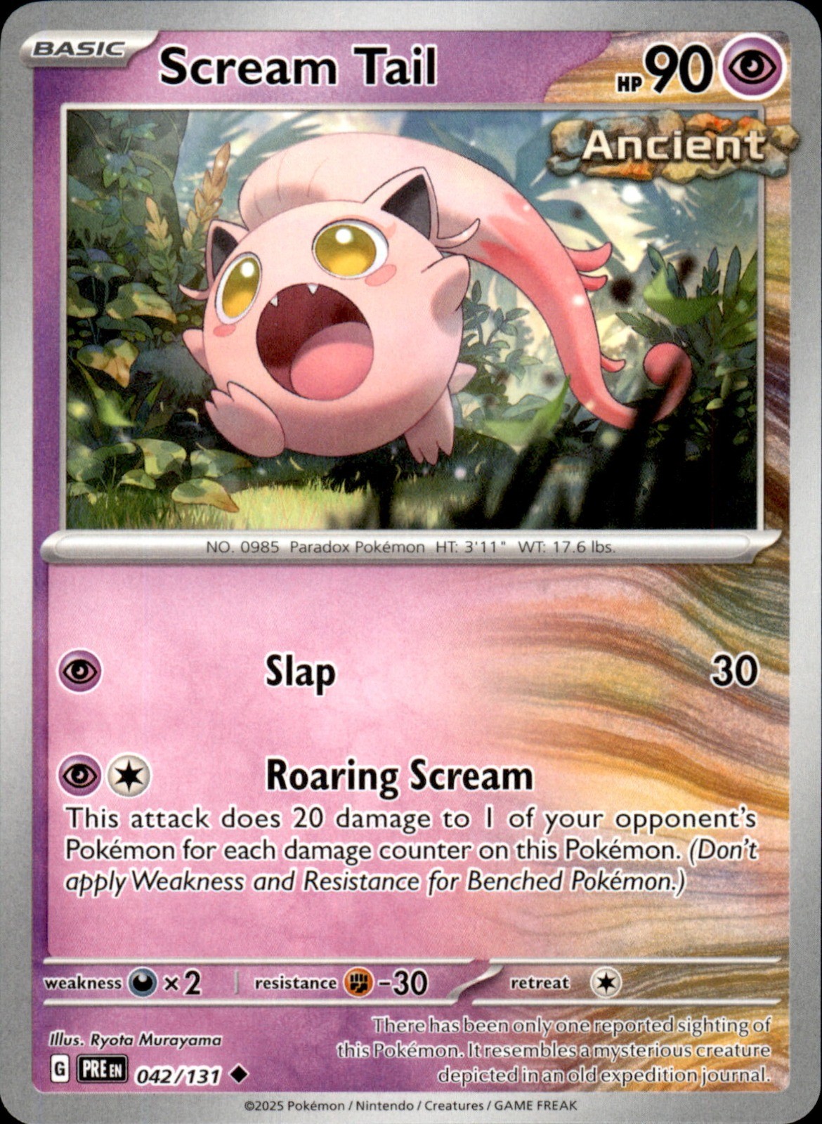 Scream Tail 042/131 - Pokemon SV: Prismatic Evolutions - NM
