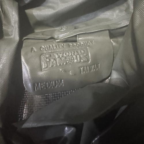 Vintage World Famous Rain Suit Jacket Pants Green Hooded Medium Taiwan - Picture 4 of 18