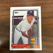 1992 Topps - Mark Leiter Detroit Tigers #537 Rookie Base Set Baseball Card. rookie card picture