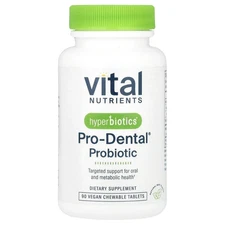 Hyperbiotics PRO-Dental Natural Mint Flavor 90 Chewable Tablets Gluten-Free,