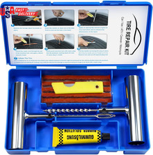 Tire Plug Repair Kit 16 Pcs Heavy Duty Professional Flat Tire Fix With 10 Plugs