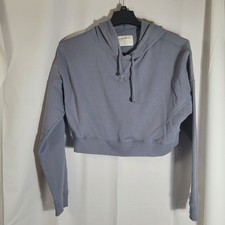 Aeropostale blue/gray Shrunken Pullover Hoodie Sweatshirt Crop Hoodie Small M