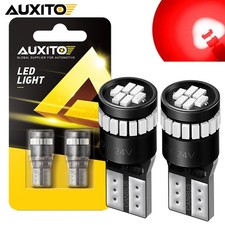 Auxito Red T10 168 194 192 921 2825 24smd Led Dome Map Side Wedge Light Bulb 2pc