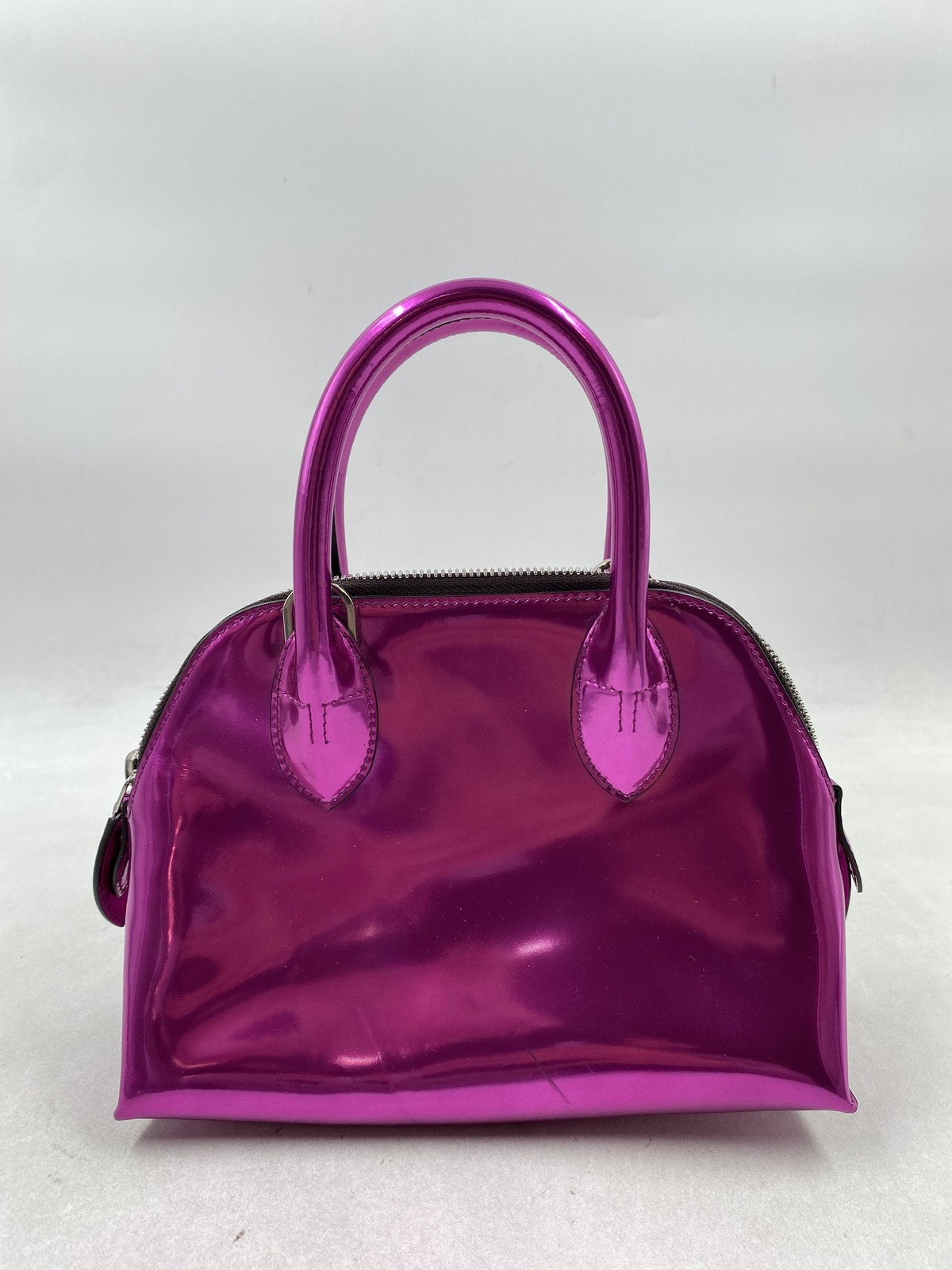 Lanvin Pink Patent Leather Medium Top Handle Bag