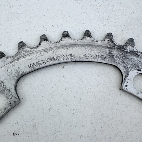 Vintage Shimano 42 Tooth Chainring 130 BCD SG A-42 42t Mountain Bike Road A74 - Picture 2 of 13