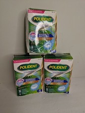 x3 Polident Overnight Whitening Antibacterial Denture Cleanser Tablets 180 Total