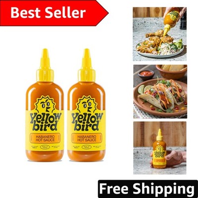Texas-Made Yellowbird Classic Habanero Hot Sauce 9.8 oz - Ideal for All Dishes