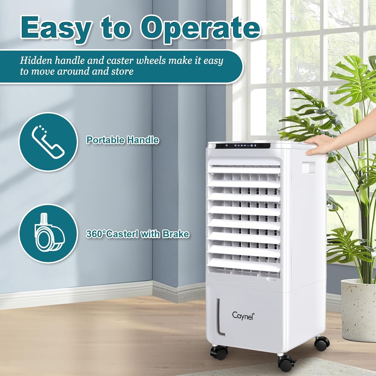 Evaporative Air Cooler,Swamp Cooler With Gal Tank, Portable Eva