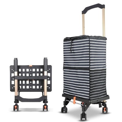 2in1 Einkaufstrolley & Sackkarre   faltbar, 360° Rollen, Alu-Gestell