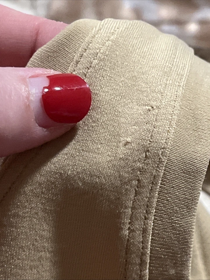 HANRO Touch Feeling Crop Top Bra Sz M Beige Buttery Soft Made in Portugal AA112 - Image 4 of 4