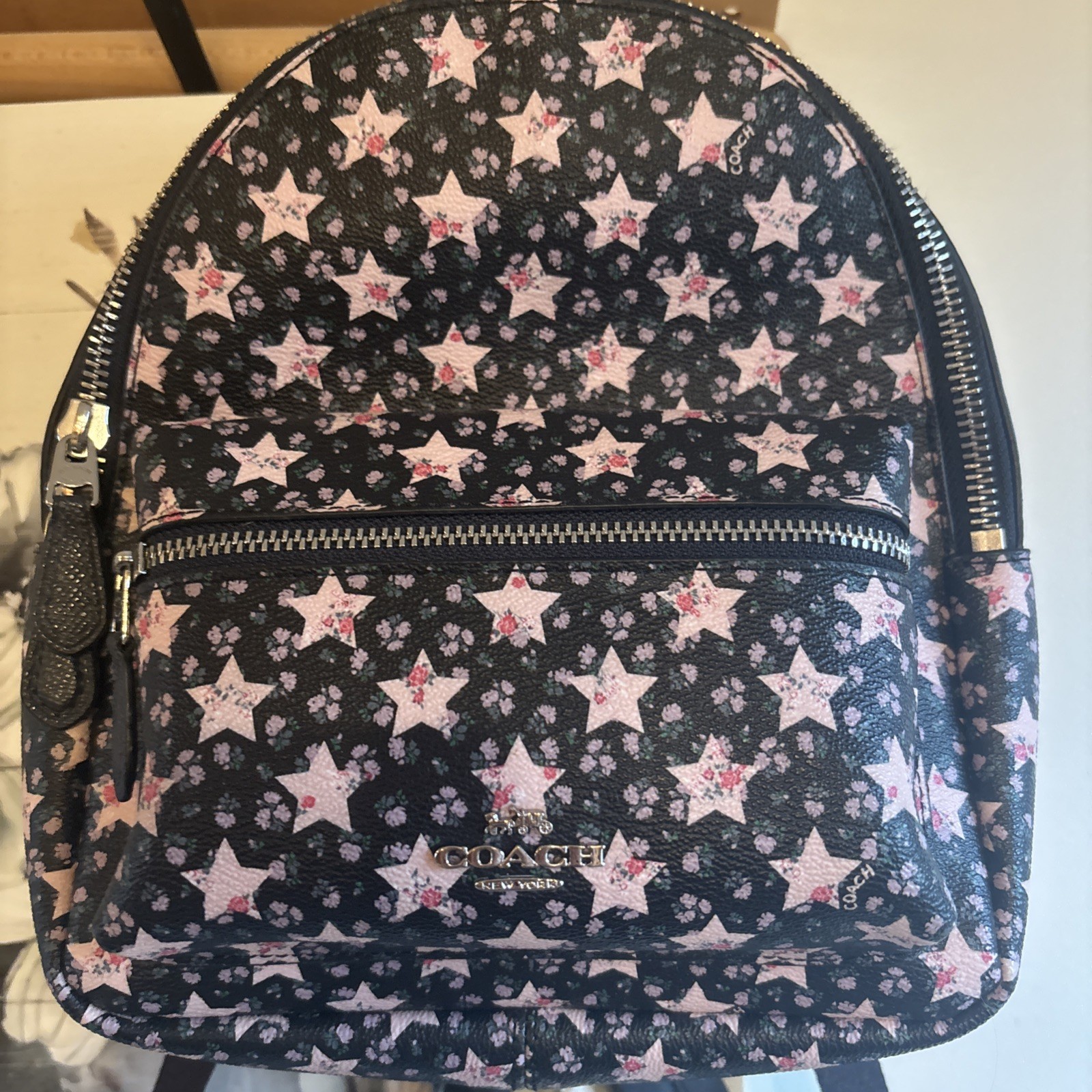 coach mini backpack w/ adjustable straps pink sta… - image 2