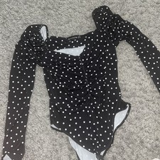 long sleeve spotted body suit