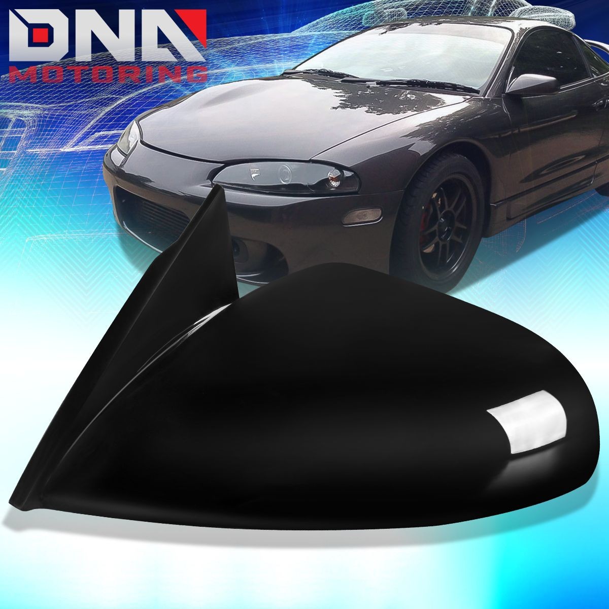 FOR 1995-1999 ECLIPSE TALON POWERED+HEATED LEFT SIDE VIEW DOOR
