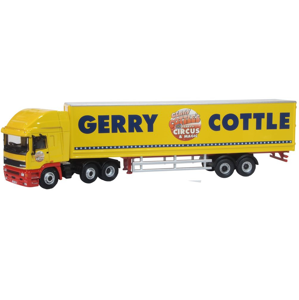 Oxford 76EC004 ERF EC Box Trailer Gerry Cottles Circus 1:76 Scale
