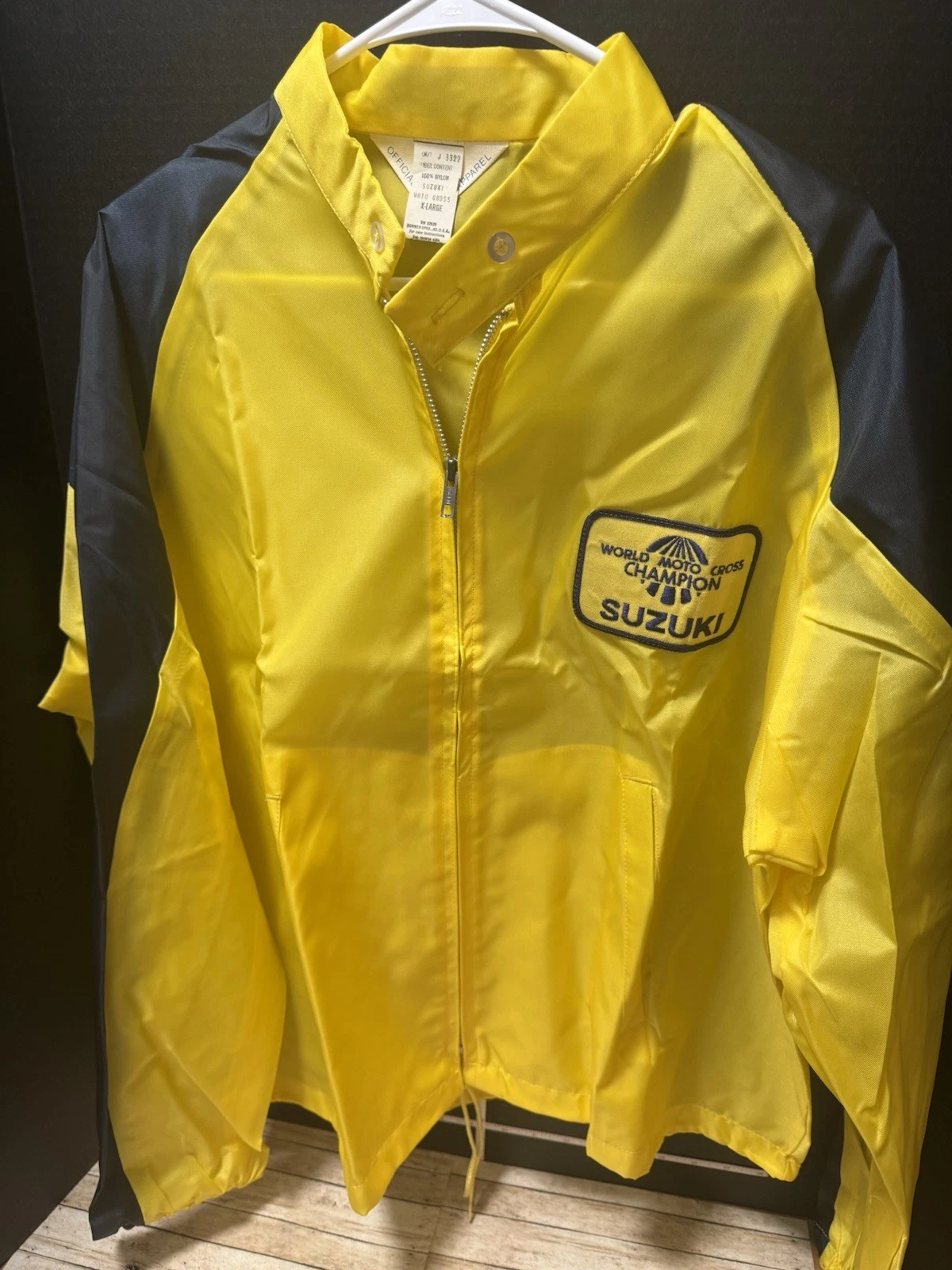 VTG 1970s-80s Team Suzuki World Motocross Champion XL Windbreaker Deadstock image 1