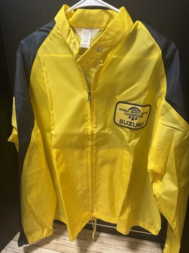 VTG 1970s-80s Team Suzuki World Motocross Champion XL Windbreaker Deadstock video thumbnail