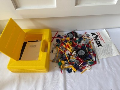 K'nex 90 s Yellow Case Basic Building Near Complete Set Manual Included