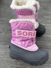 NWD 65 Sorel Snow Commander Boot Orchid Pink Flare Toddler US 10/ EU 27