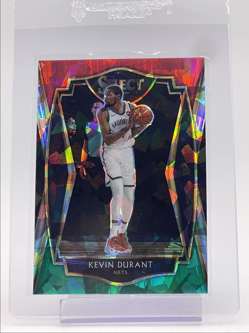 KEVIN DURANT 2020-21 SELECT PREMIER LEVEL RED WHITE GREEN ICE PRIZM Q6739