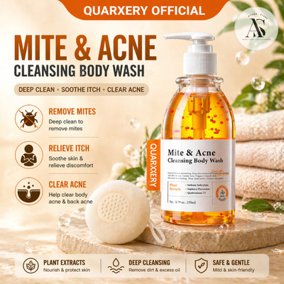 Quarxery Acne & Mite Cleansing Body Wash Shower Gel 250ML X 2