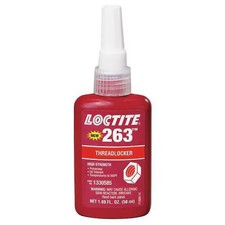 Loctite 1330585 Primerless Threadlocker, Loctite 263, Red, High Strength,