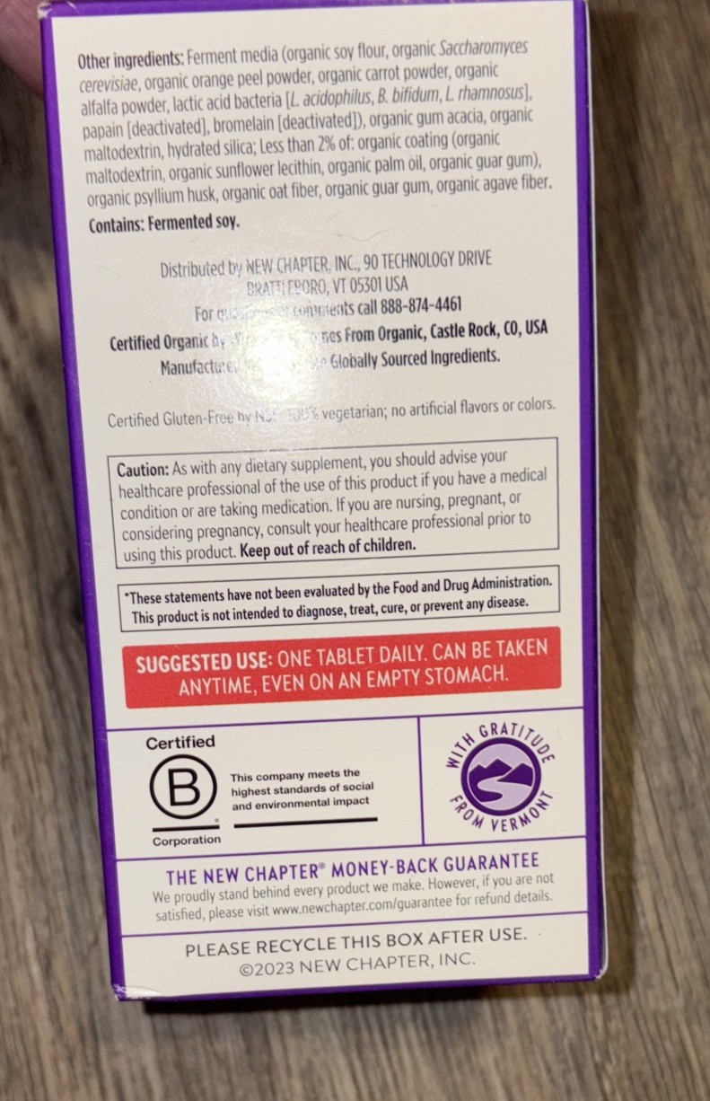 New Chapter One Daily Every Woman’s Multivitamin 55+ 72 Tabs AUTHENTIC & SEALED