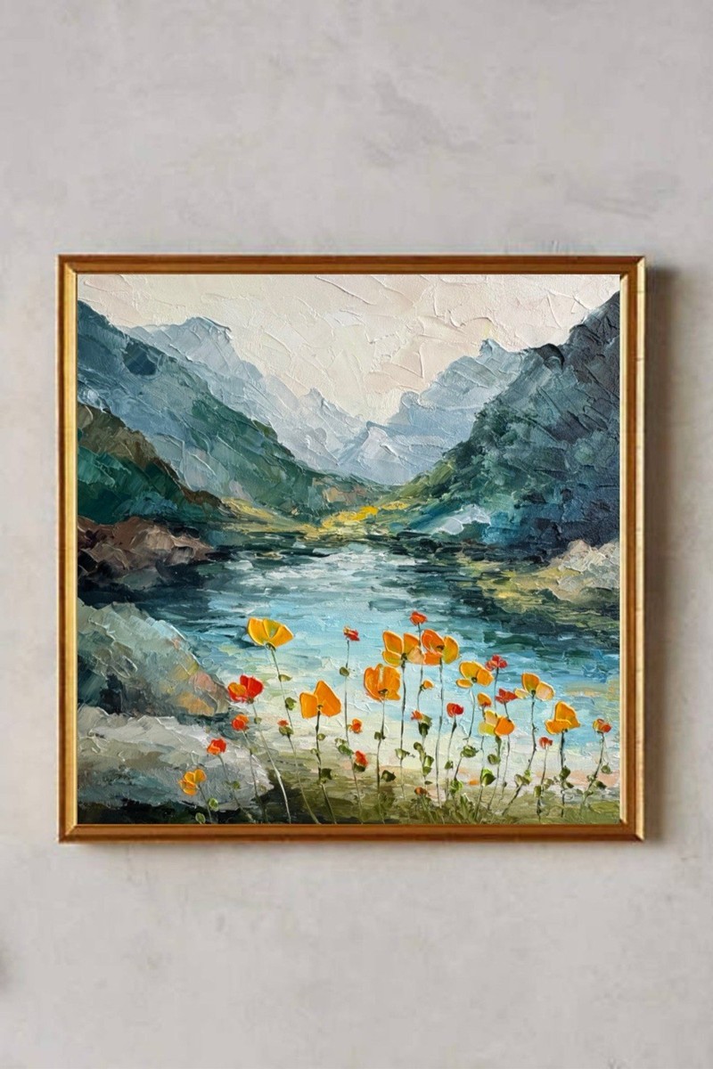 Original Oil Painting Irish Landscape Art Ireland Painting Meadow