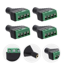 4 Pcs Wiring Terminal Car Audio Accessories 3.5mm Stereo Adapter