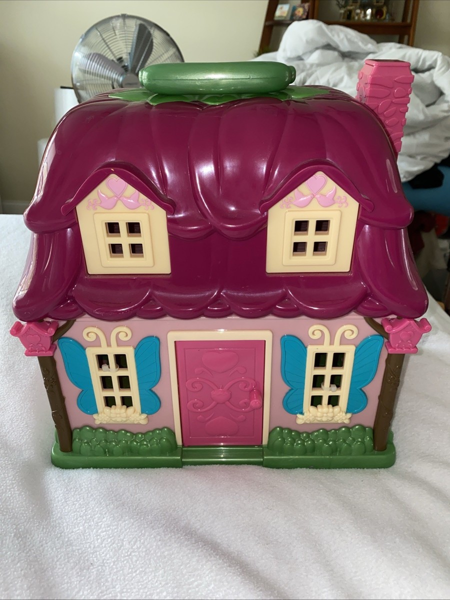 Lil Woodzeez Calico Critters Flower House Pink Portable Woodland
