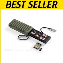 USB 3.1 Type-C 2-in-1 Card Reader Adapter - Green