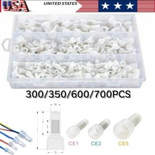 300/700PCClosed End Crimp Terminal 22-10AWG Wire End Caps Nylon Wire Connectors