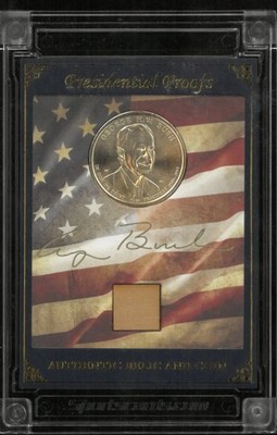 A Word From POTUS Presidential Proofs Authentic Relic and Coin George H.W Bush