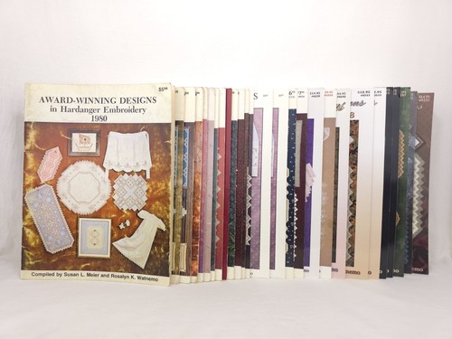 Lot Of 29 Award-Winning Designs in Hardanger Embroidery Books - Mostly Vintage