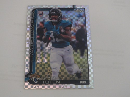 2025 TOPPS CHROME X-FRACTOR ROOKIE BHAYSHUL TUTEN JAGUARS CARD NO. 389