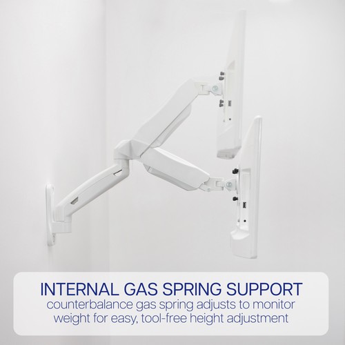 VIVO White Pneumatic Articulating Extended Arm, 17" to 32" Monitor Wall Mount - Picture 7 of 8