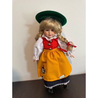 Schneider German Porcelain Doll Traditional Tracht 10 Inch Folk vintage
