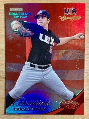 2013 USA Baseball Champions National Team Mirror Red #143 Carlos Rodon /499