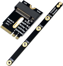 2230 A E-Key Male to NVME M-Key Female Extension PCI-E 4.0 Adapter with Bracket