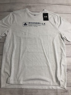 Under Armour Shirt Mens Large Gray Shangri-La Resort Golf Monkey Island Tee