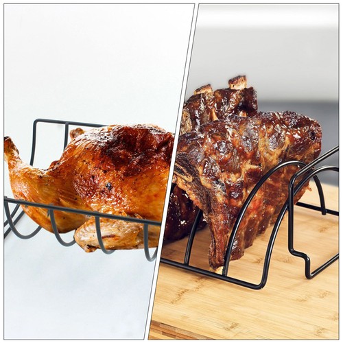 2 Pcs Grillgrill Lamm Chop Rack Baby Strapazierfähiges Grillregal BBQ - Bild 10 von 12